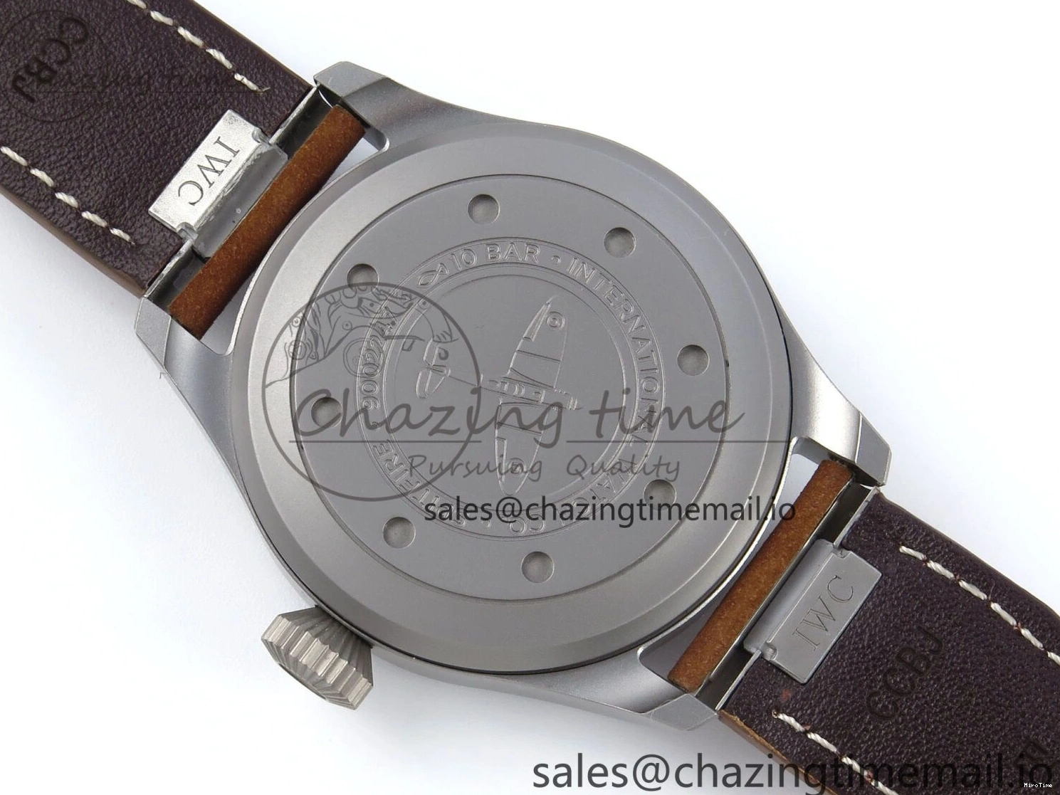 MIROTIME 0417 Big Pilot IW329701 M+F 1:1 Best Edition Black Dial on Brown Leather Strap MY RelaxedFit 7005